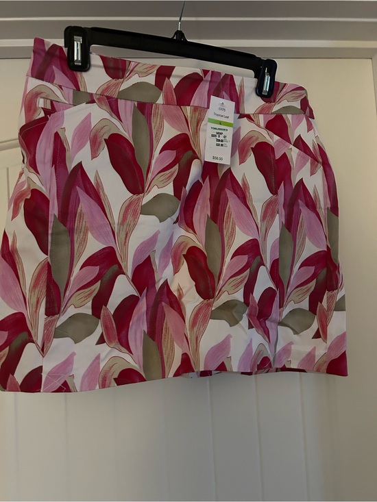 Eric casual Dresses & Skirts - Floral Pink & Olive Mini Skort